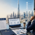 Business loan without collateral in Dubai, showing an entrepreneur reviewing an unsecured business loan with no collateral, fast approval, minimal documentation, flexible repayment options, and business growth benefits.